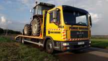 Pomoc drogowa, przewóz transport maszyn, ciągników, Laweta