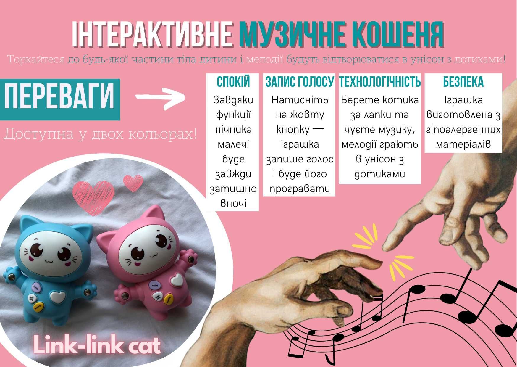 Інтерактивна музична іграшка Кошеня Link link Cat