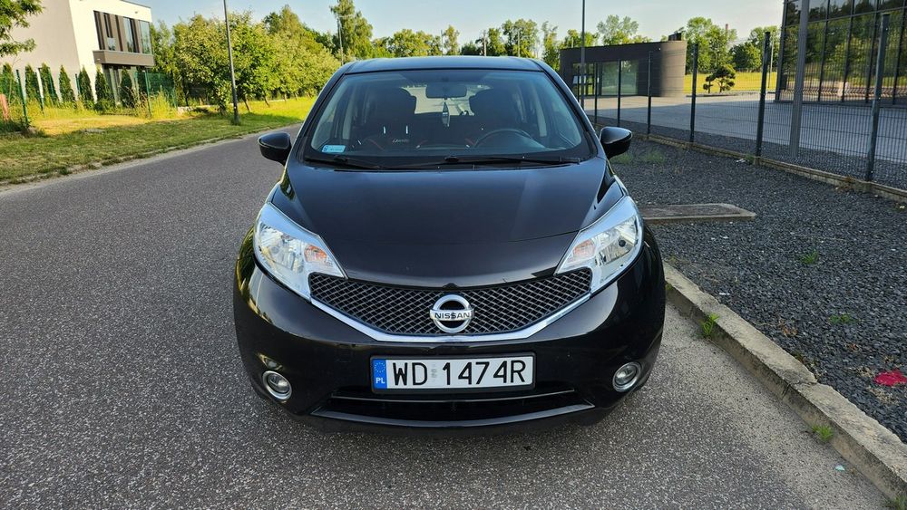 Nissan Note Salon PL 95tys km Klima Tempomat 1.2PB 2016r 5D Isofix