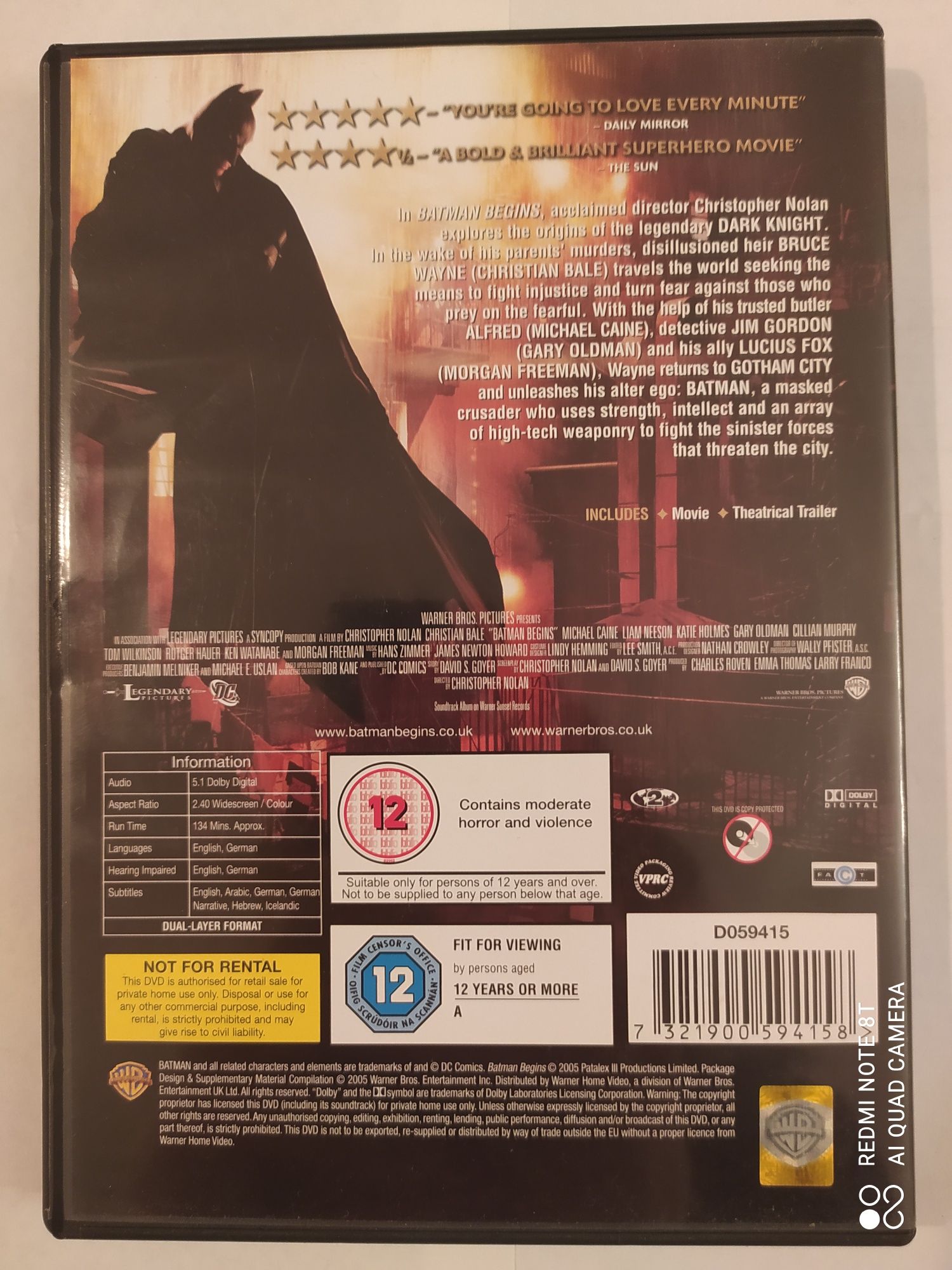 DVD Batman Begins