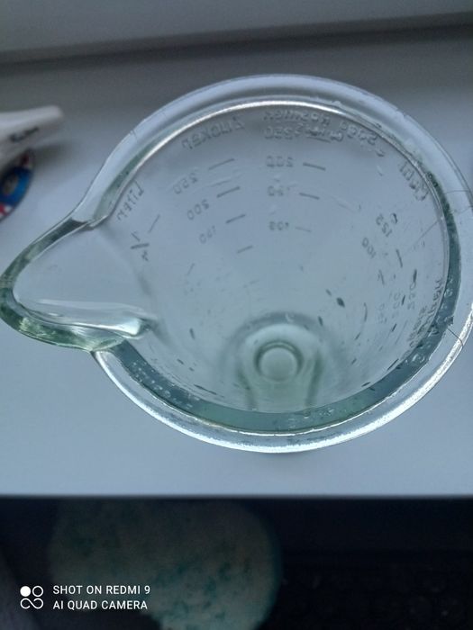 Stara szklana miarka syg.