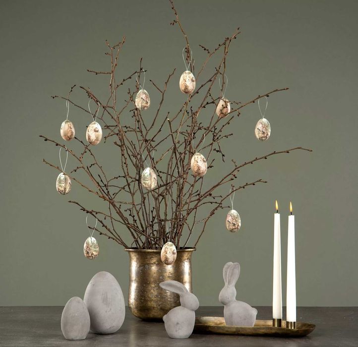 Zając Zajączek betonowy 2 wzory szary h17cm. 50107