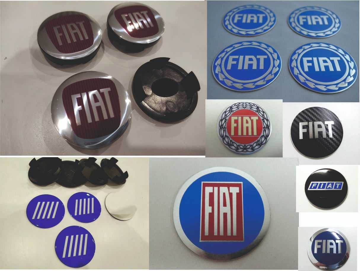 4 centros para jante, kit completo pronto a aplicar FIAT