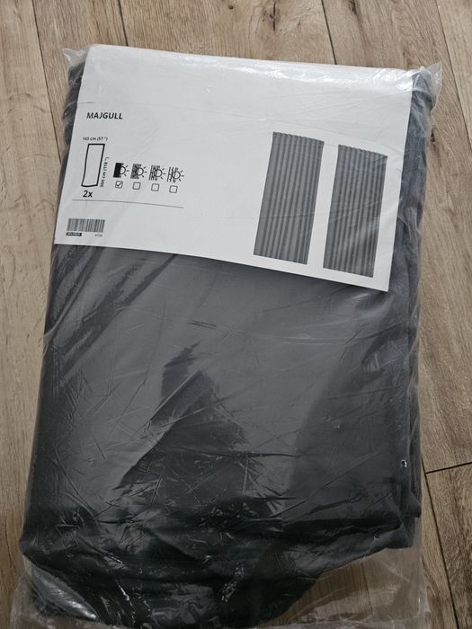 Zasłony IKEA Majgull szary 145x300