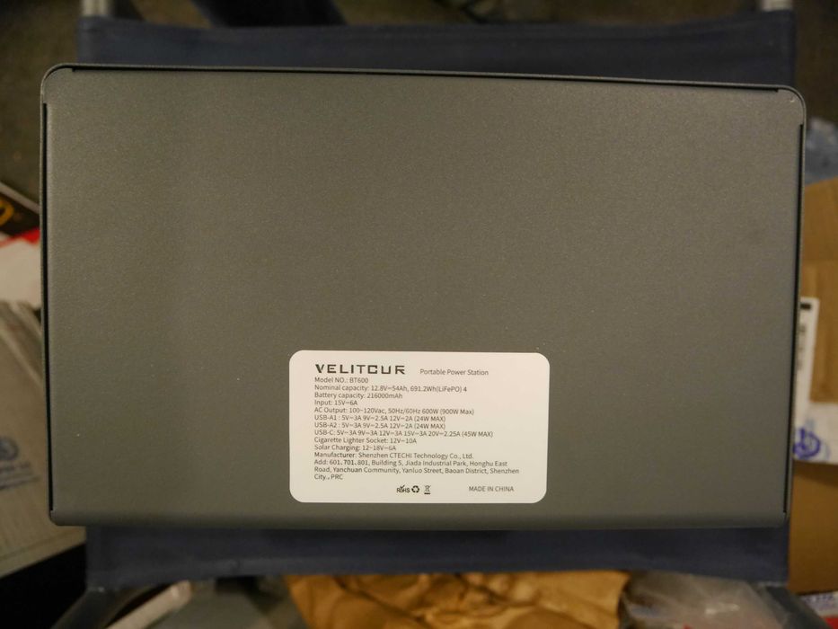 Зарядна станція-повербанк Velitcur 691 Wh (216000mAh) LiFePO 110В