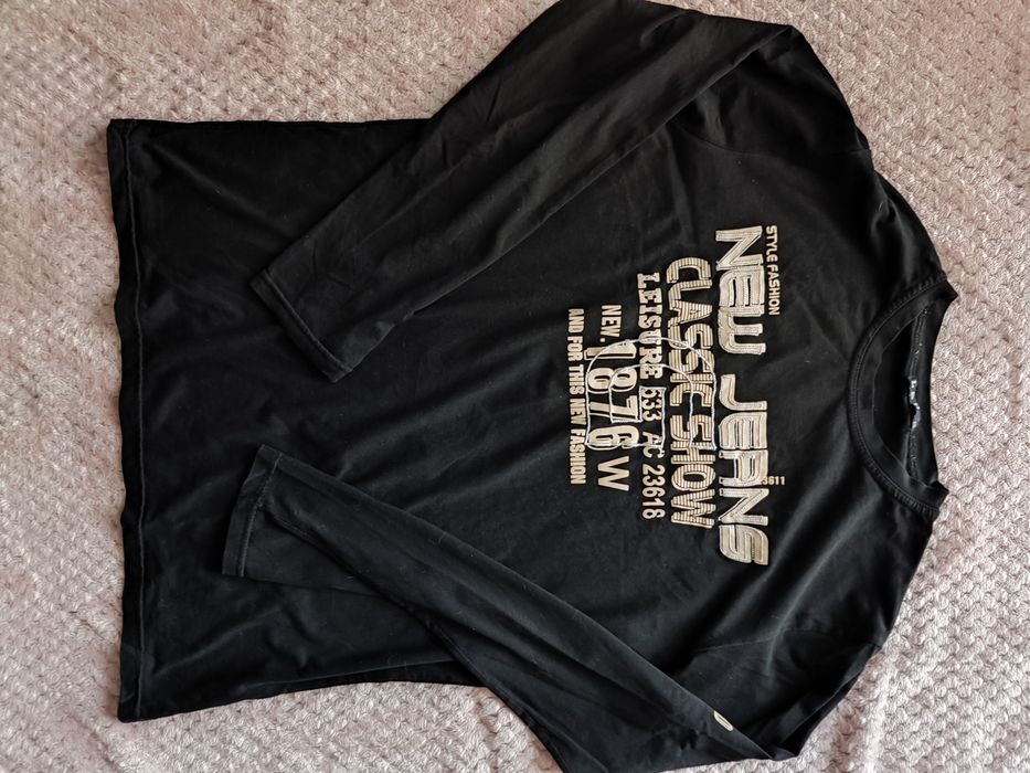 L&H męska czarna bluzka tshirt XXL