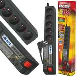 Listwa zasilająca ACAR 504W 5m 5 gniazd 230V PL czarna W0071