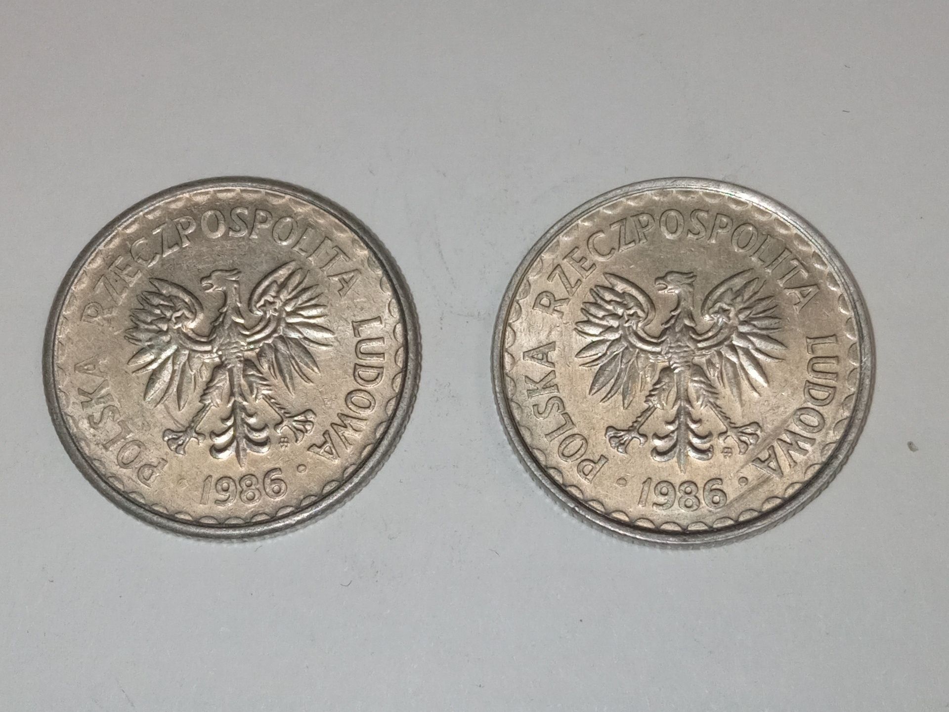 Moneta PRL 1 zł, 1986.