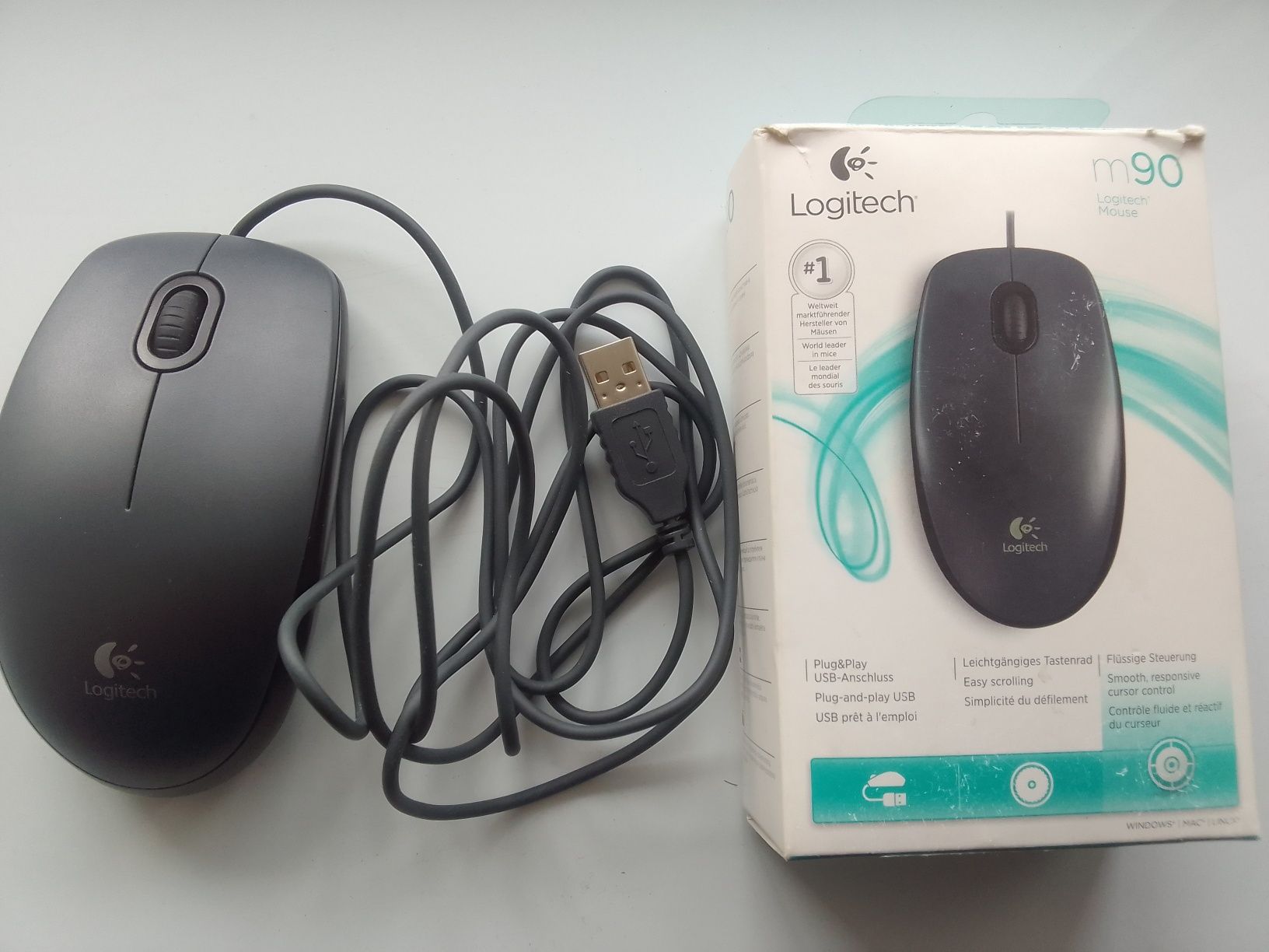 Мышь(проводная)Logitech m90