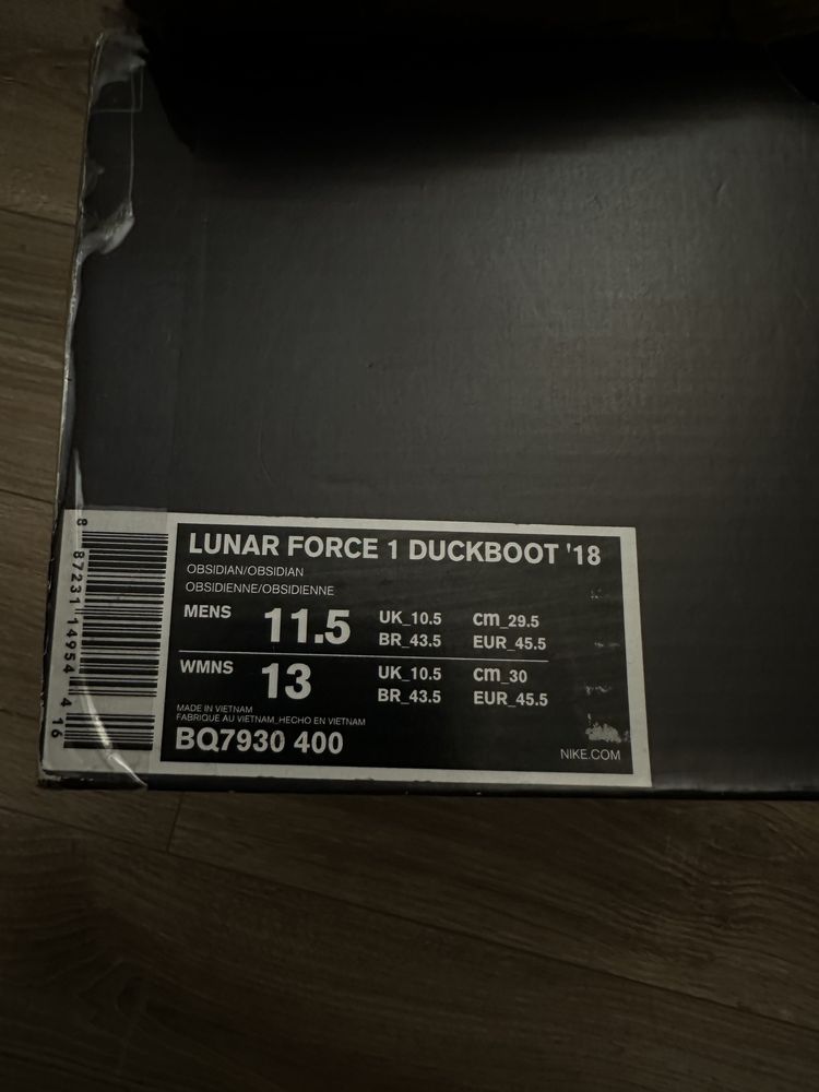 Кросівки Nike Lunar Force 1 Duckboot '18 44.5р