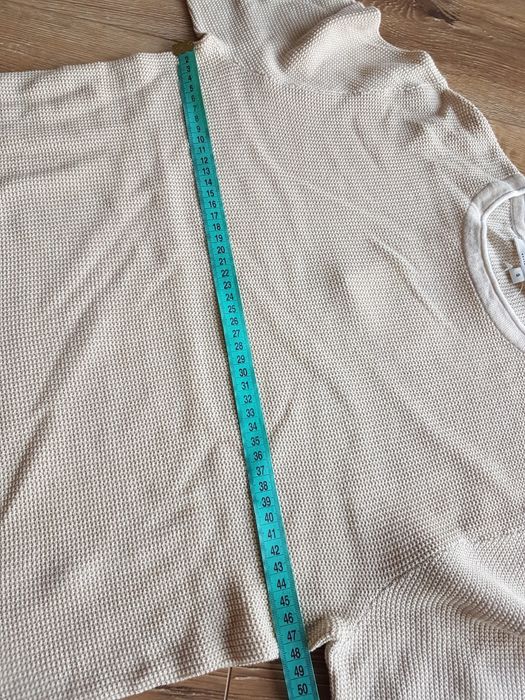 S Review sweter męski bawełniany sweterek beżowy 100% cotton 
Nowy pow