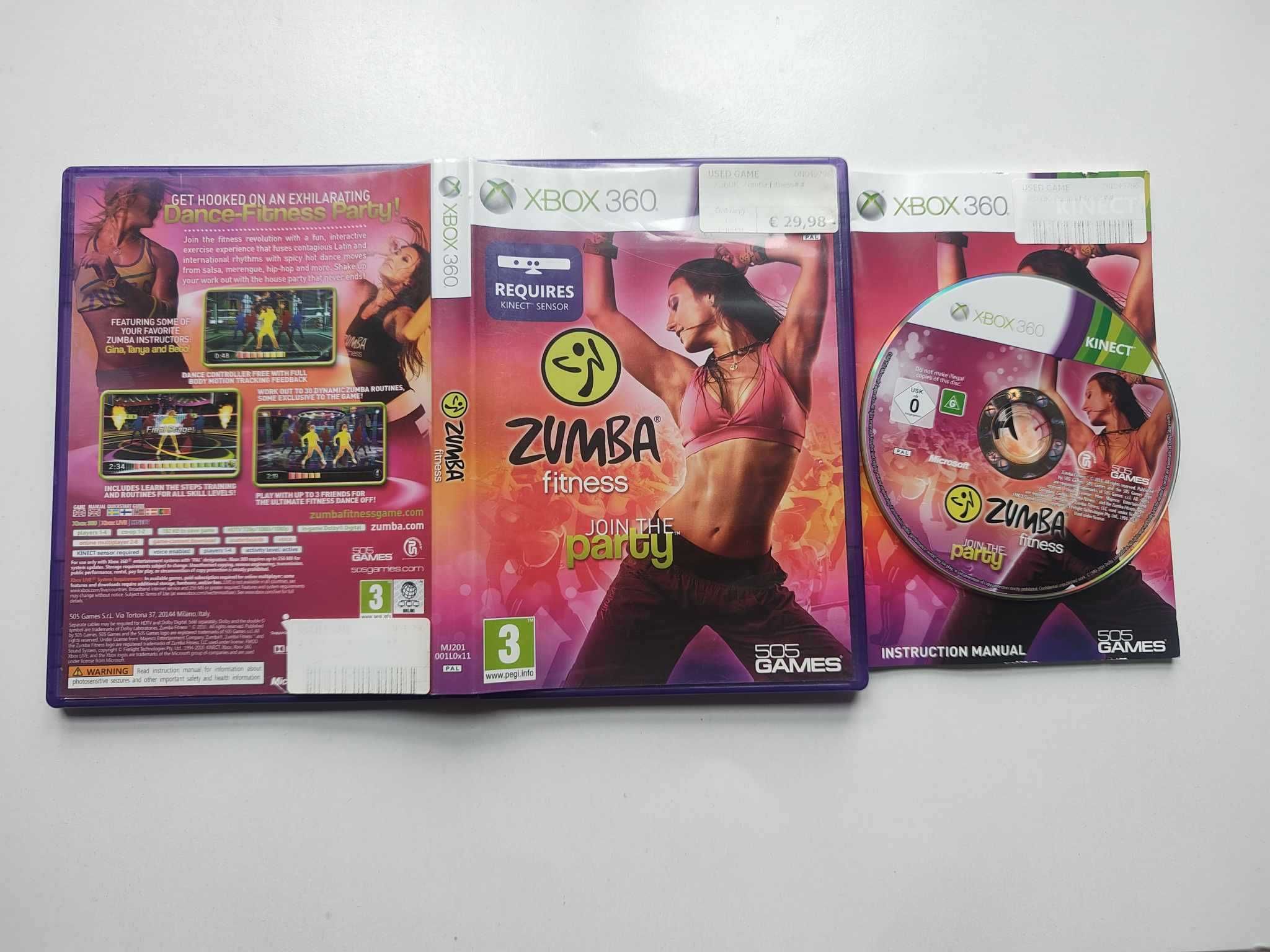 Xbox 360 gra Zumba Fitness Kinect