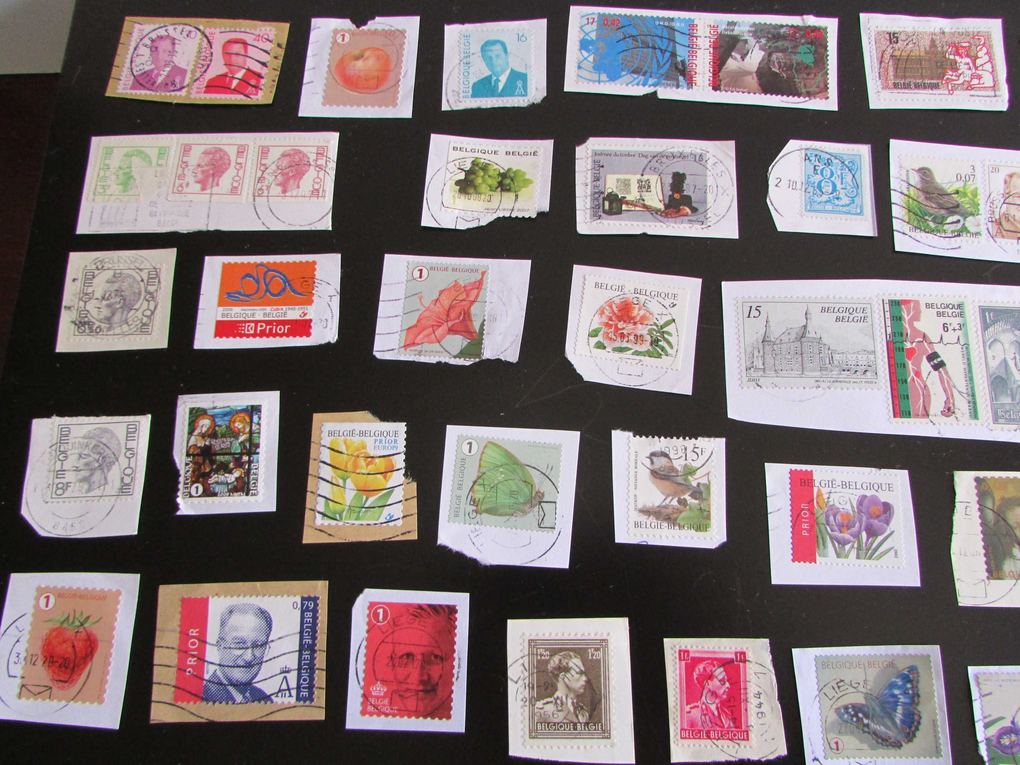 Filatelia: Lote 4 - Bélgica, 120 selos usados diferentes