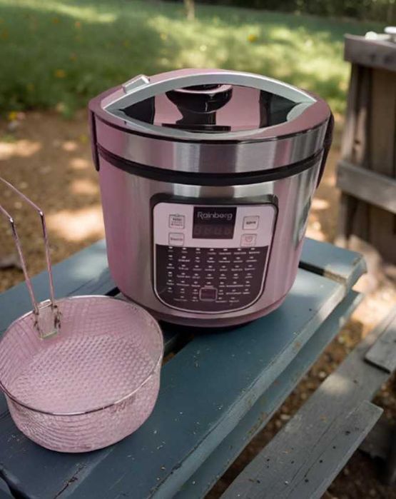 Мультиварка 6 літрів, 1000 Вт, 45 програм + функція йогуртниці металік