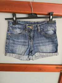 Krótkie spodenki jeansy dziewczęce Next rozmiar 128