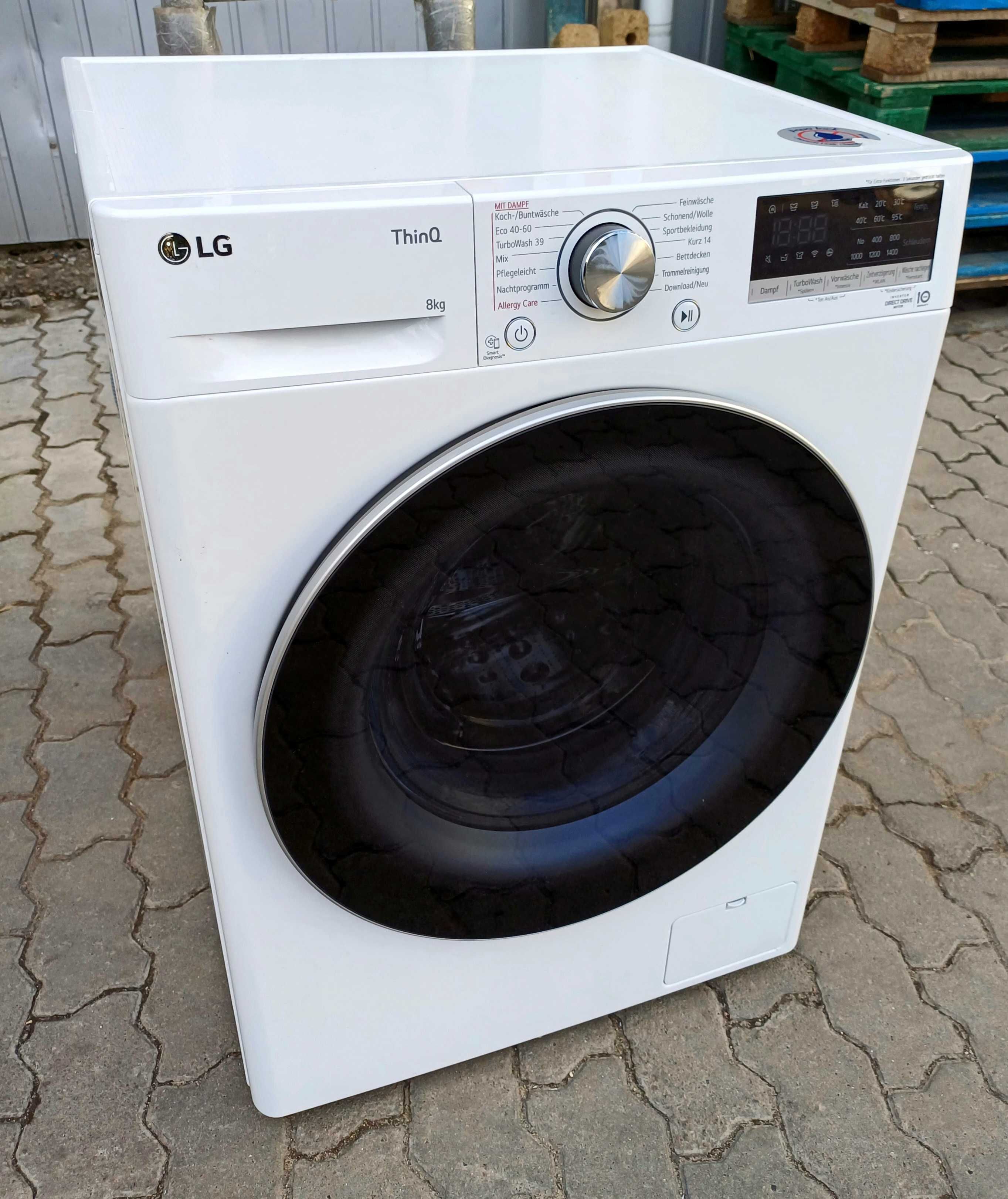 Стиральная машина с паром LG F4WV708P1E 8кг Wi-Fi Direct Drive ThinQ
