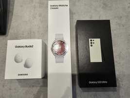 Samsung Galaxy s23 ultra, 2 capas originais, smartwatch e buds2