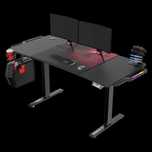 Biurko Ultradesk LEVEL V2 LED RGB (Czarne) (elektryczna regulacja)