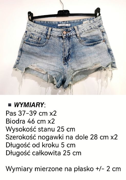 Szorty spodenki damskie z napisami na kieszeni