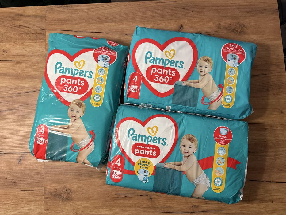 198 sztuk pieluchomajtek pampers 4