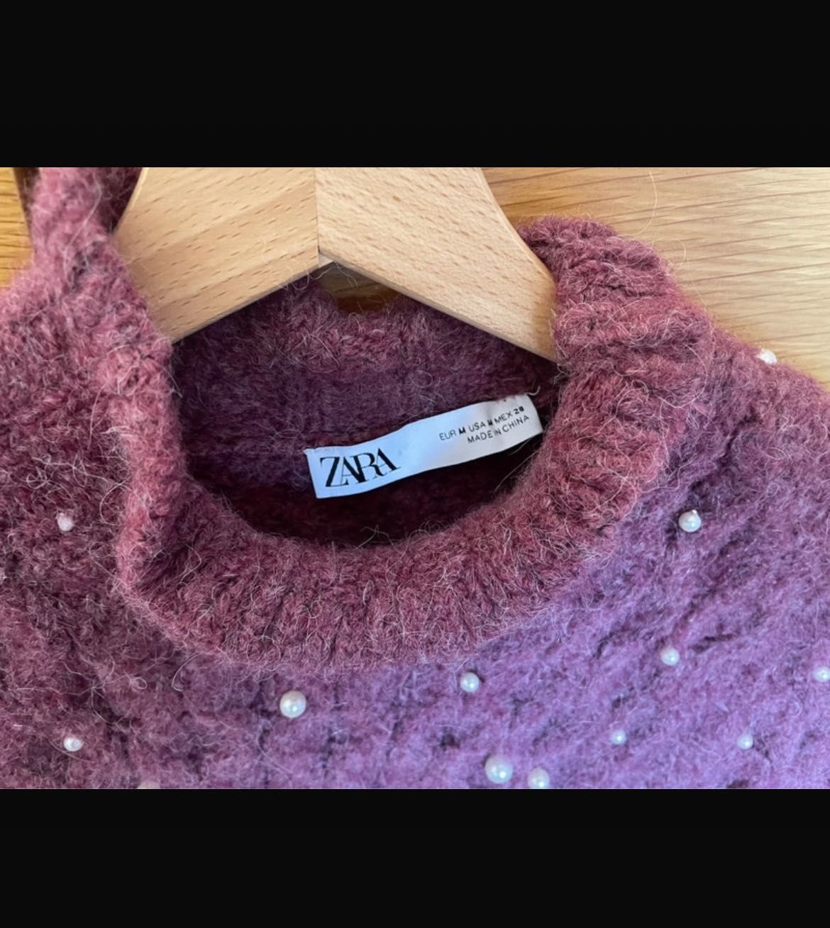 Camisola em lã marca Zara