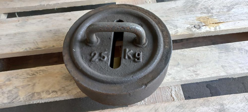 NOWY Ciężarek ŻELIWNY wagowy 25 kg BALAST reklamowy