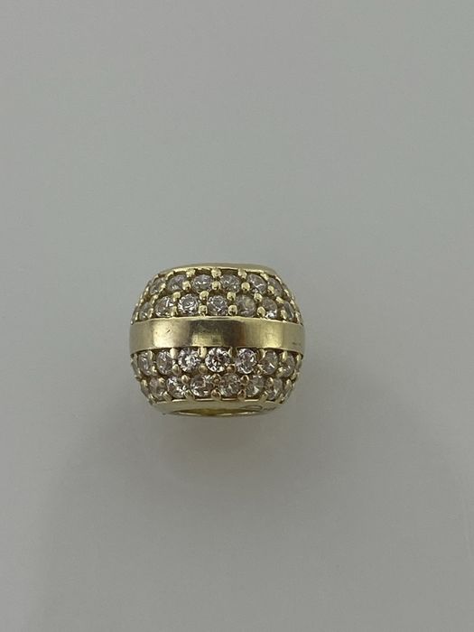 Złoty element charms na bransoletkę Pandora, Próba 585. Nowy (6534)