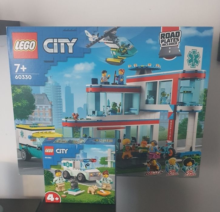 Okazja LEGO 60330 Szpital Hospital +GRATISY : karetka, lekarz, pacjent