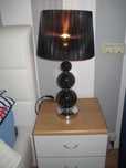 Lampa   nocna 3 kule  BRW  czarny klosz