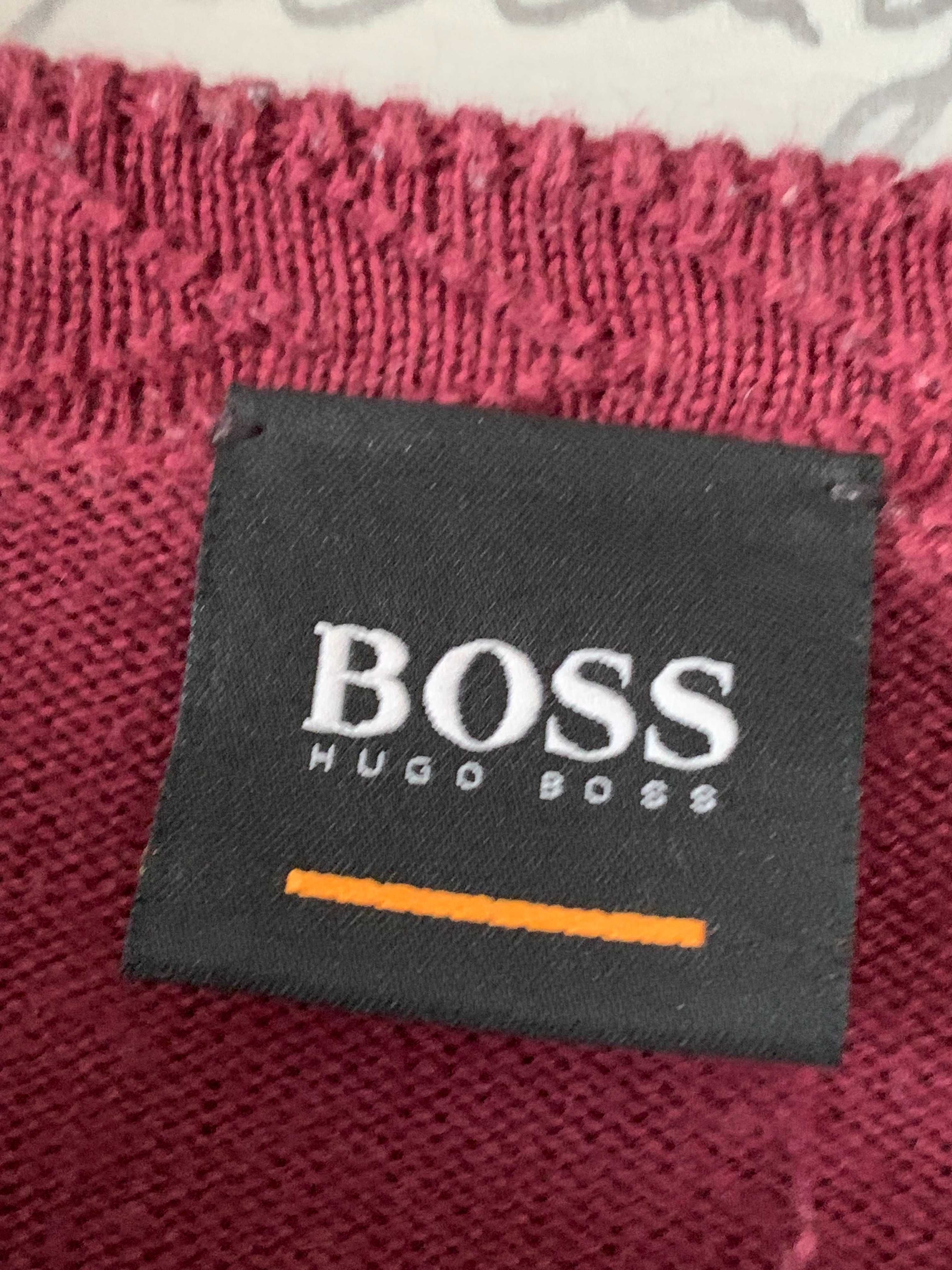 Hugo Boss super sweter L bawełna z wełną