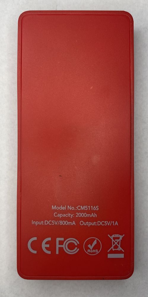 PowerBank 2000mAh Model: CM51165 + kabelek do ładowania