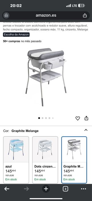 Trocador e banheira para bebe