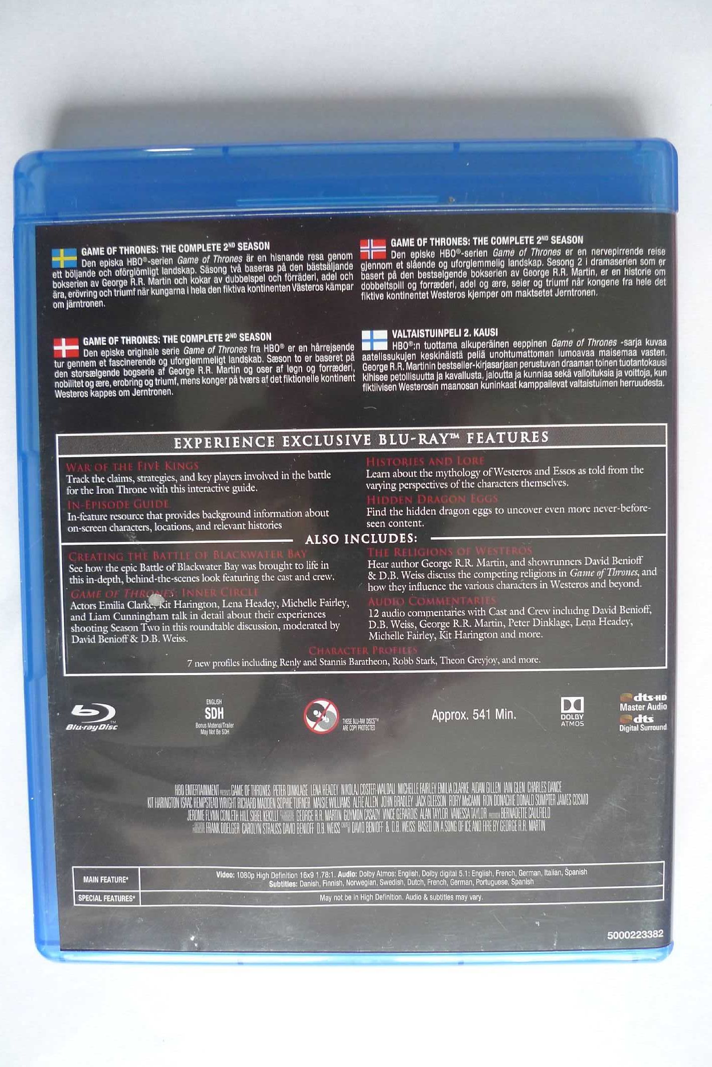 Gra o tron Sezon 1 i 2 blu-ray