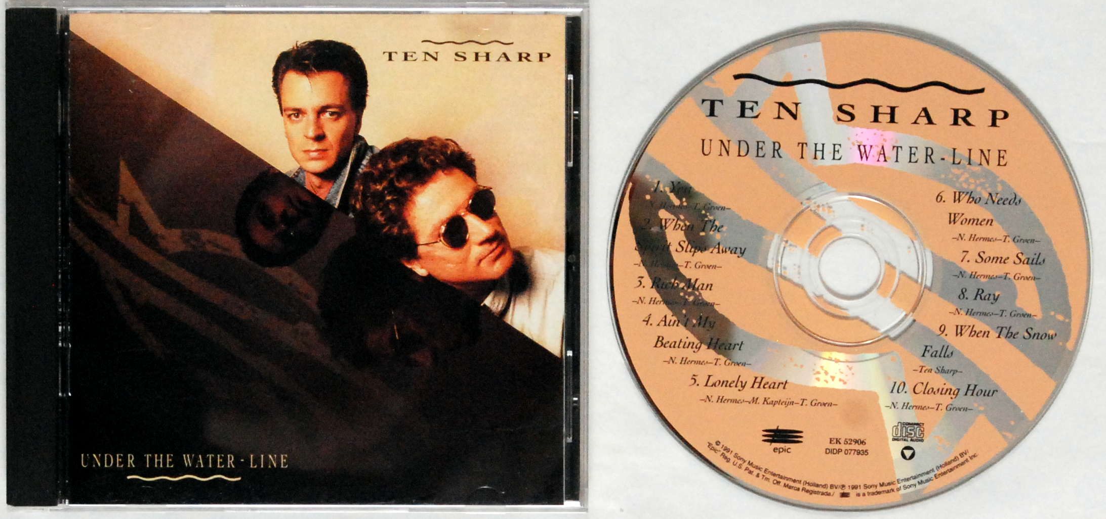 (CD) Ten Sharp - Under The Water Line (Epic, USA)