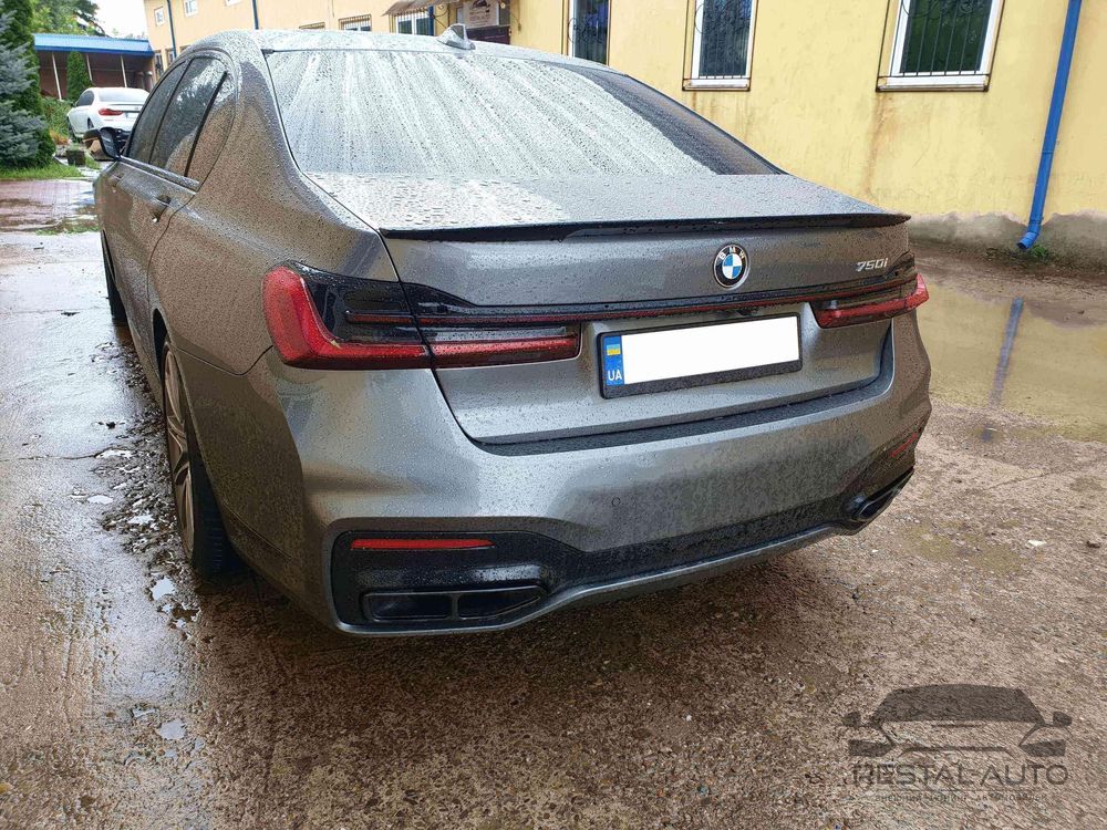 Спойлер сабля BMW 7 G11 G12 2015-2021 Черный глянец