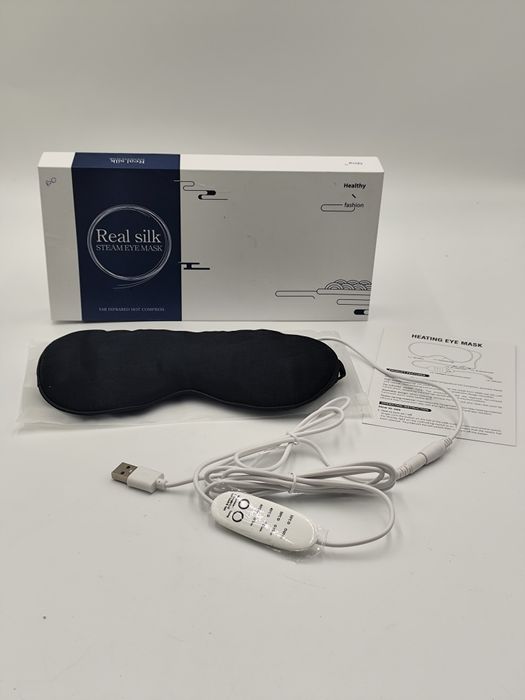 Jedwabna maska na oczy z podgrzewaniem USB – nowa