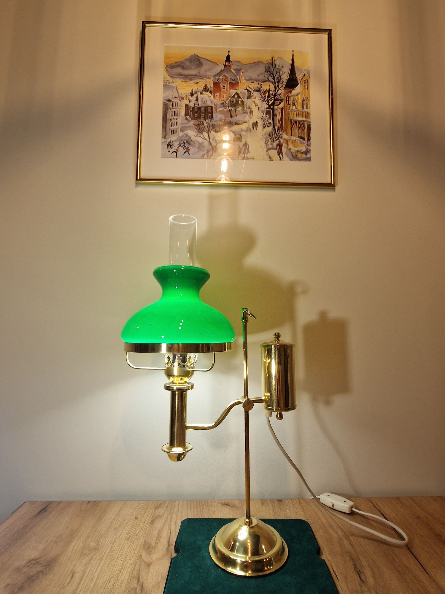Mosiężna Lampa gabinetowa