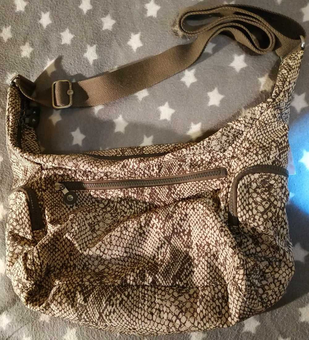 Torba na ramię Kipling GABBIE brązowa beżowa