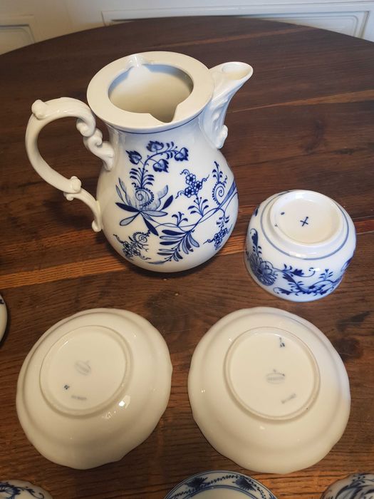 Serwis tete a tete Meissen Teichert zwiebelmuster