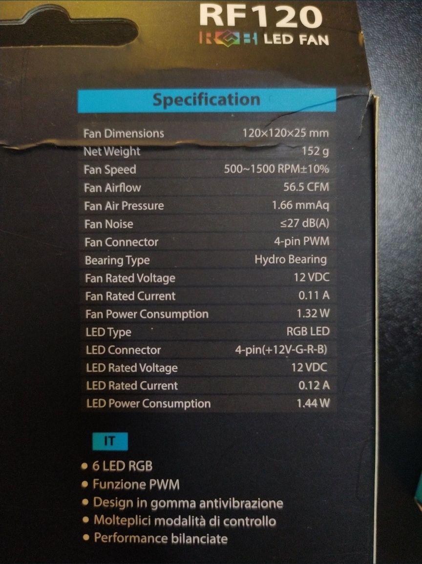 [RGB DeepCool RF120] Вентилятори для корпусу, кулери RGB LED 120mm