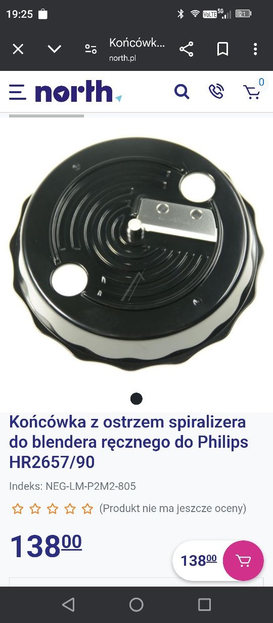 Ostrze spiralizera Zoodler Philips HR 2657.