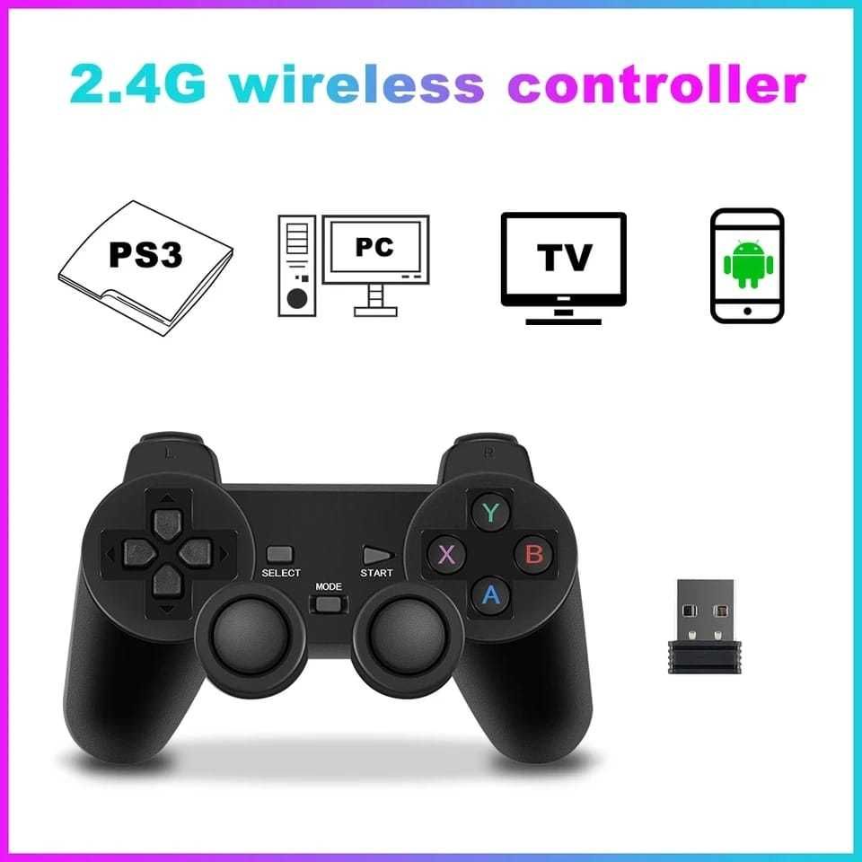 2.4G kontroler bezprzewodowy z joystickiem 360 ° dla PS3/ 2 SZTUKI