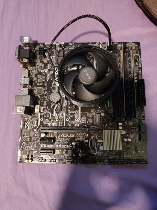 Płyta główna Asus prime b350m-a + procesor ryzen 3 1200 + 8GB ram ddr4