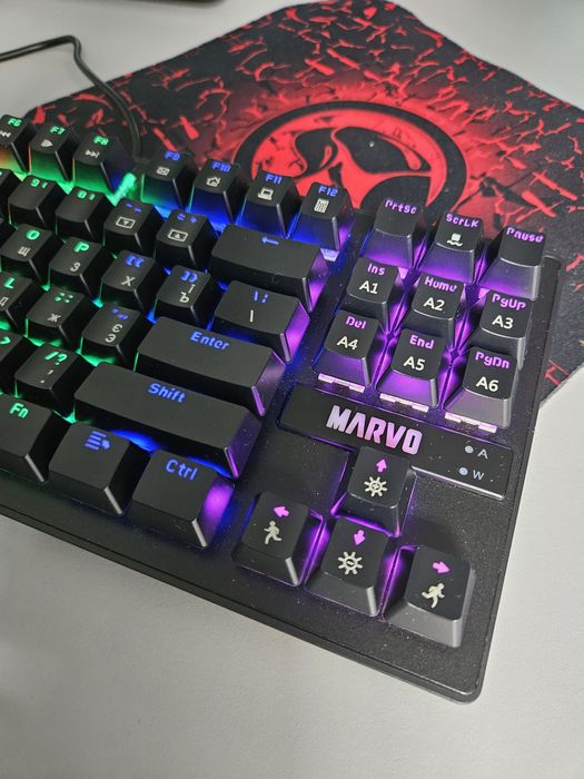 Механическая клавиатура MARVO KG-901 RED свитчи. НОВАЯ