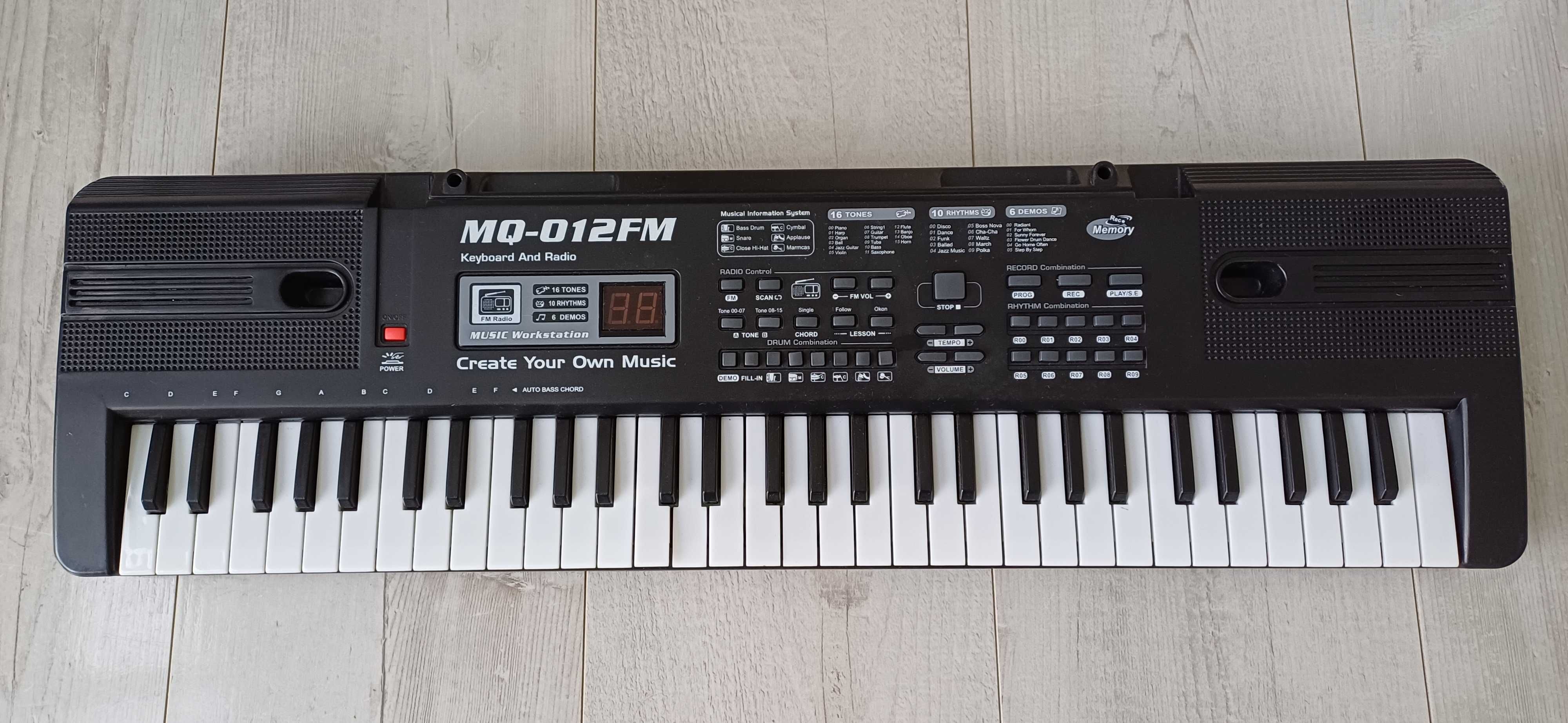 Keyboard MQ-012FM Radio 61 Klawiszy Opis 3xAAA Wysyłka!