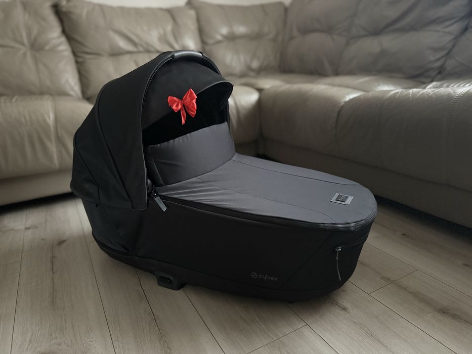 Gondola Cybex Priam 4.0 Onyx Black Adaptery Folia Moskitiera Jak Nowa!