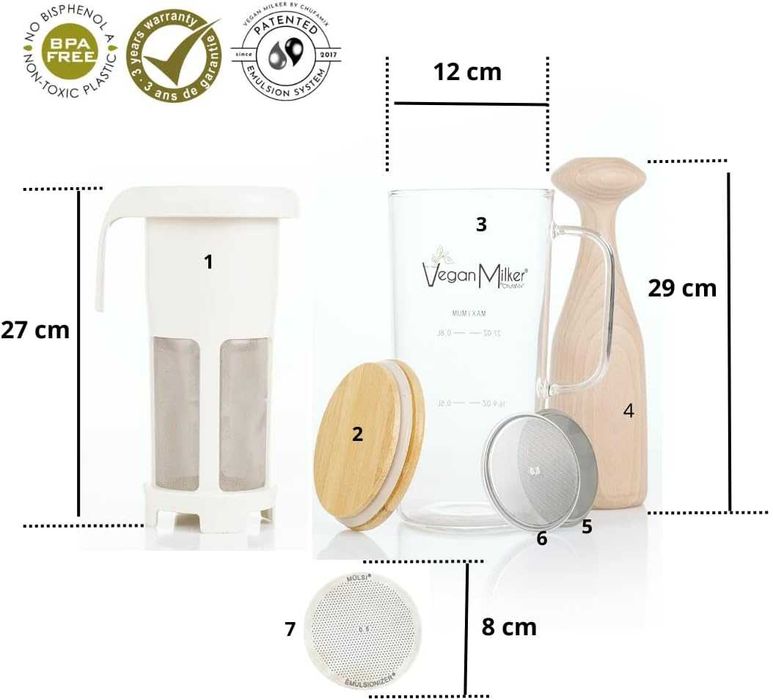 MÜLSI Soul wielofunkcyjny filtr sitkowy domowe mleko rośline 1l w 1min