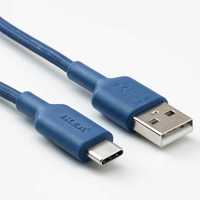 Kabel IKEA LILLHULT USB-A na USB-C, niebieski, 1.5 m