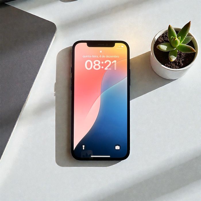 Iphone 12 Preto 64GB + 5 Capas | Sem Face ID