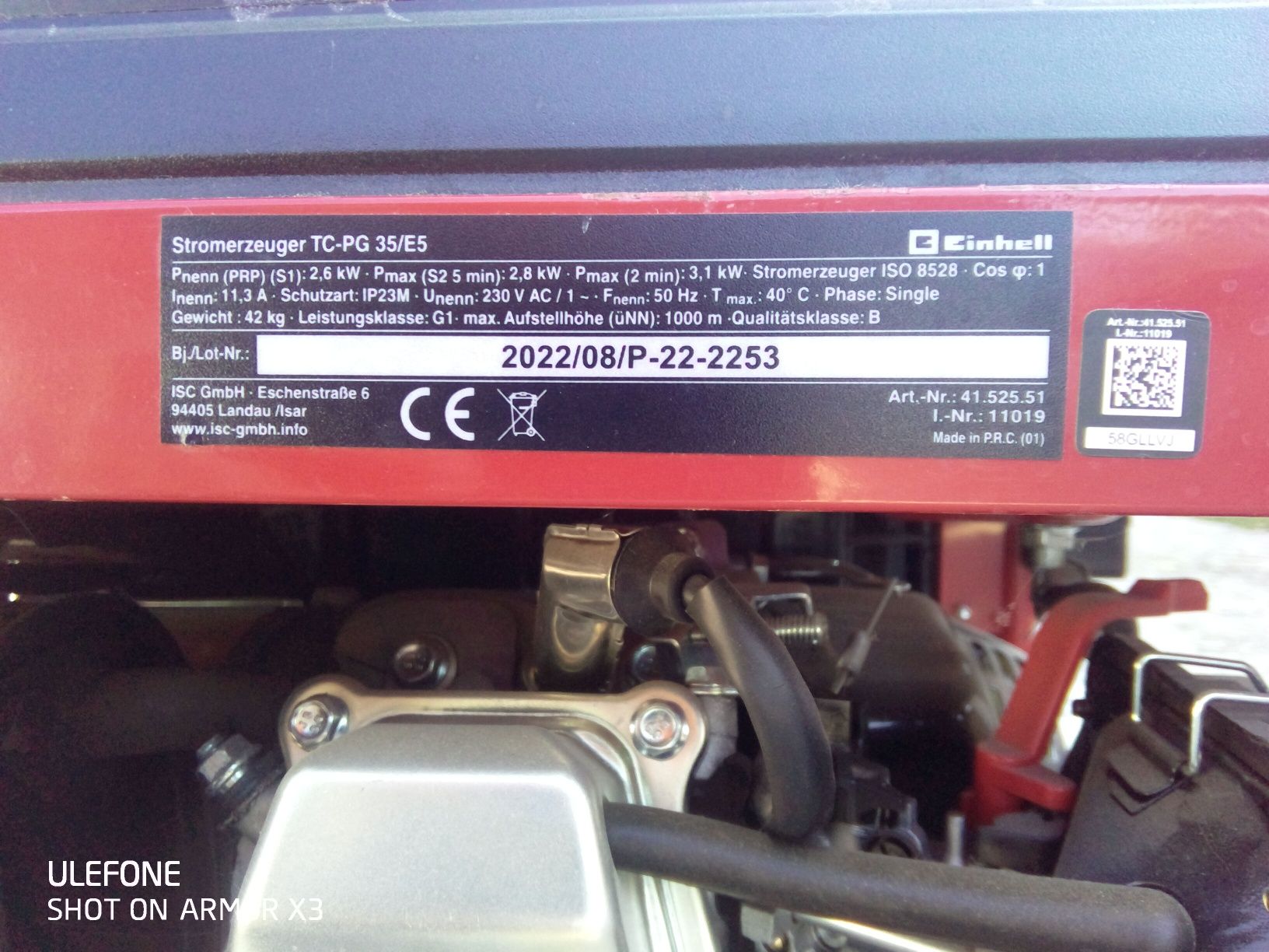 Бензиновий генератор Einhell TC-PG 35/E5